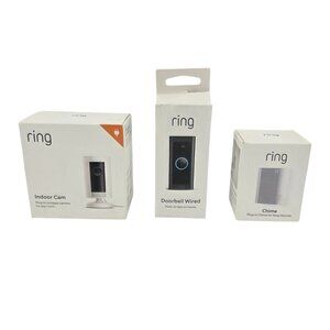 NEW RING Doorbell Hardwired Wired Video Doorbell + Chime + Indoor Camera
